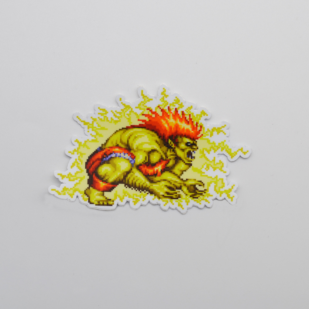 Street Fighter II Blanka Electrified 1.75 Enamel Pin and 