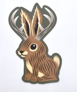 Jackalope Cute - Sticker