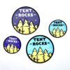 Tent Rocks Retro - Sticker