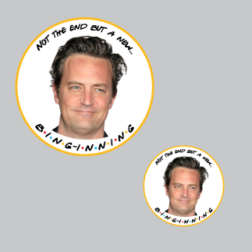 New Binginning Matthew Perry – Sticker – Metal the Brand