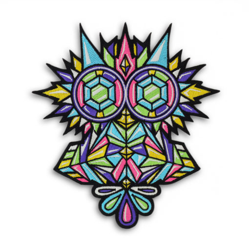 Metal the Brand Crystal Owl Embroidered Patch