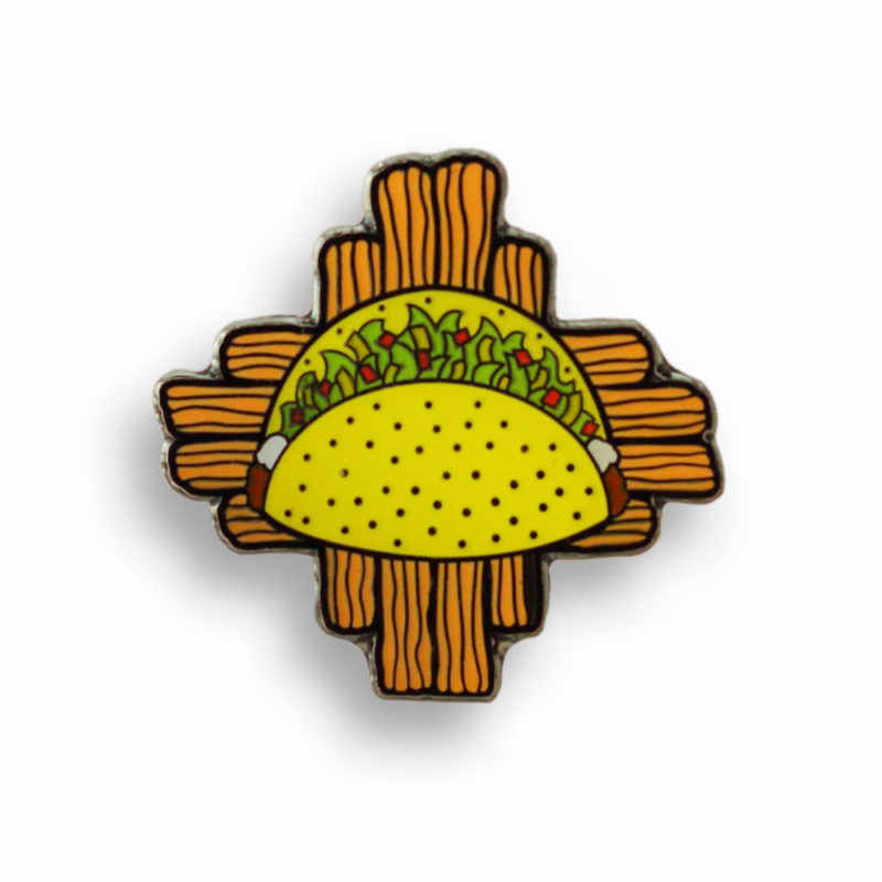 Taco Zia Enamel Pin Metal the Brand