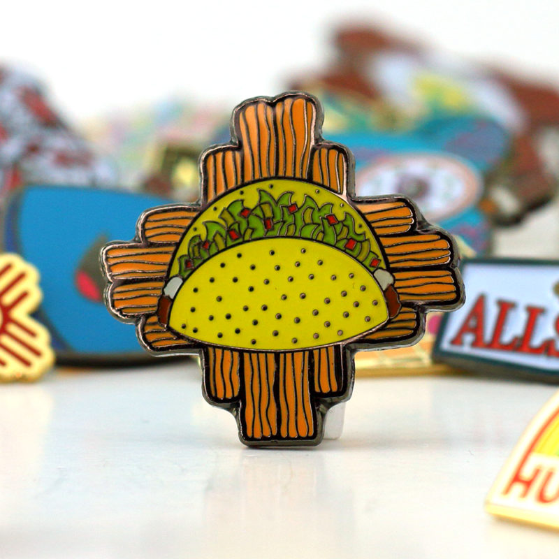 Taco Zia Enamel Pin Metal the Brand