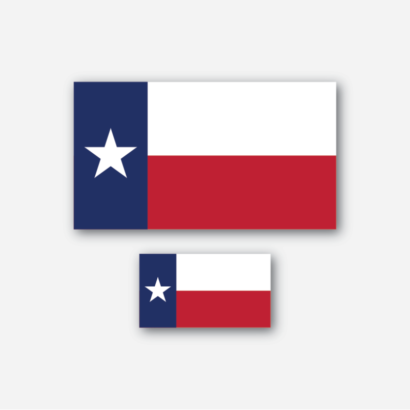 Texas Flag – Sticker – Metal the Brand