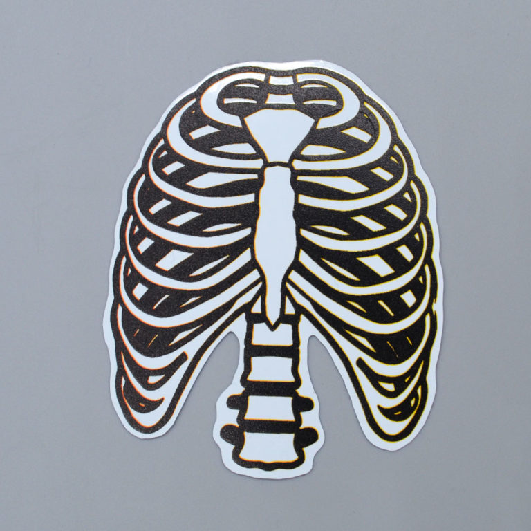 Rib Cage Sticker Metal the Brand